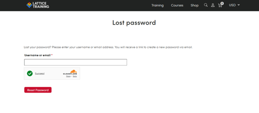 lost password